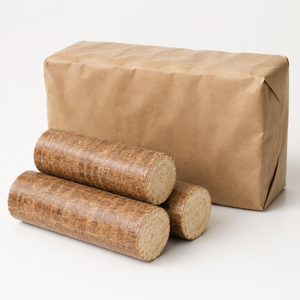 Packung Holzbriketts