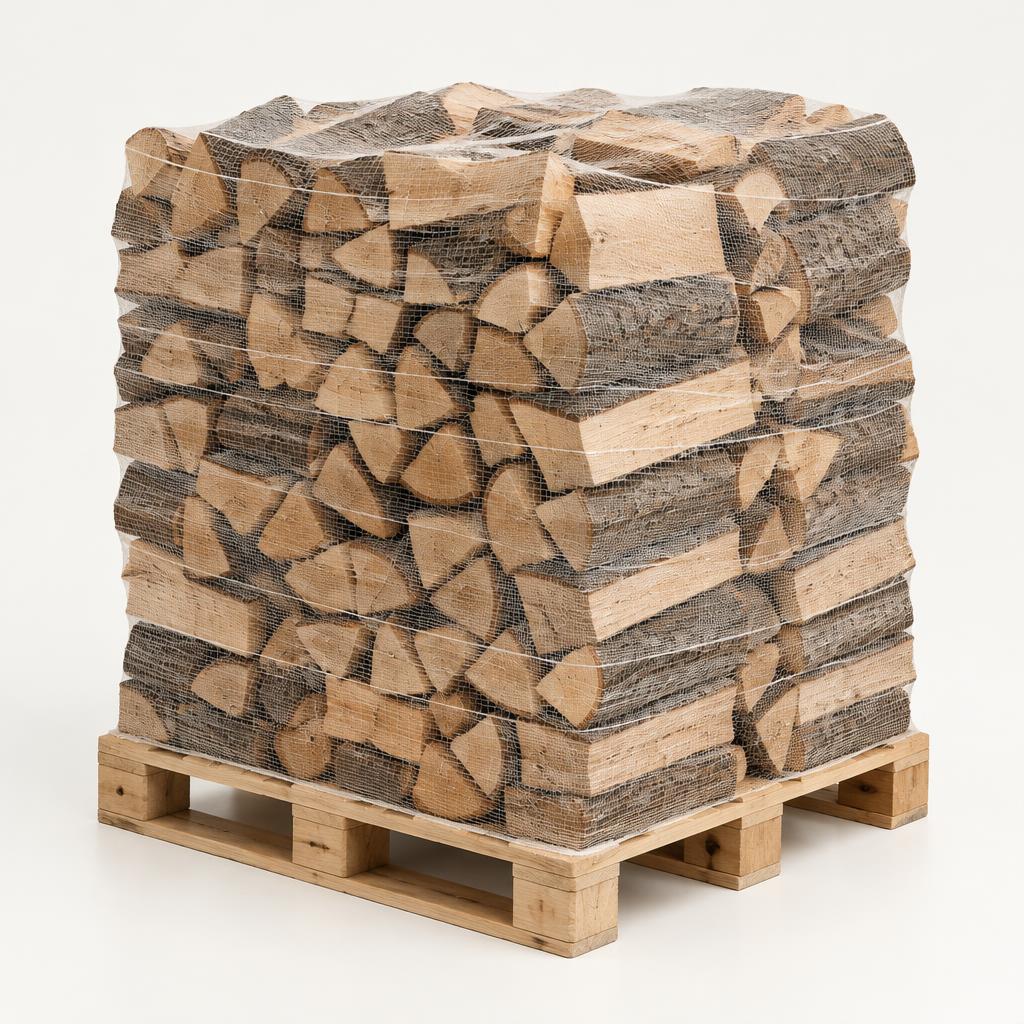 Palette Eichenholzscheite, 40 cm