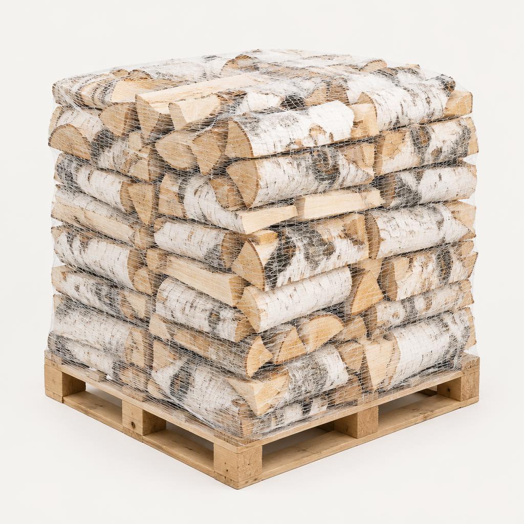 Palette Birkenholzscheite, 40 cm