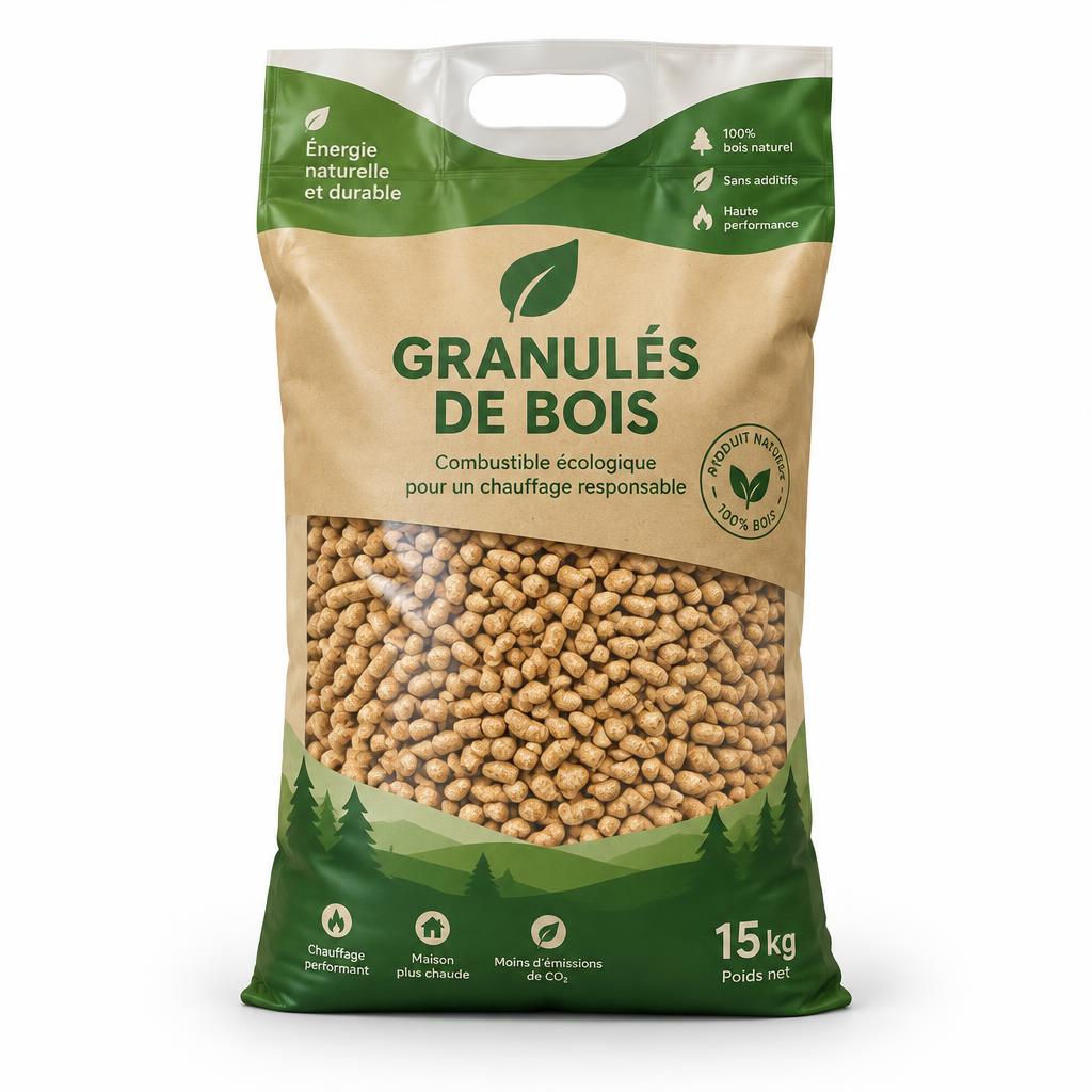 Einzelsack Hochleistungs-Nadelholzpellets, 15 kg